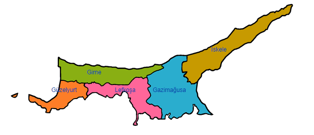 northern cyprus cities map