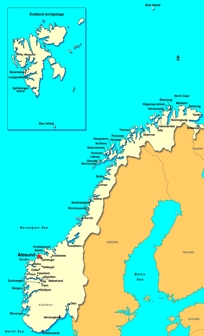 norway map Alesund