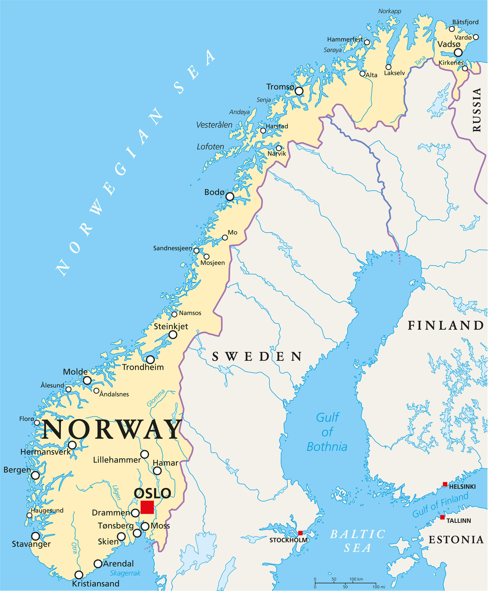 Norway Political Map