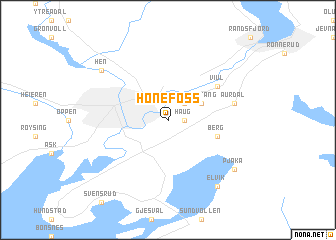 map od Honefoss