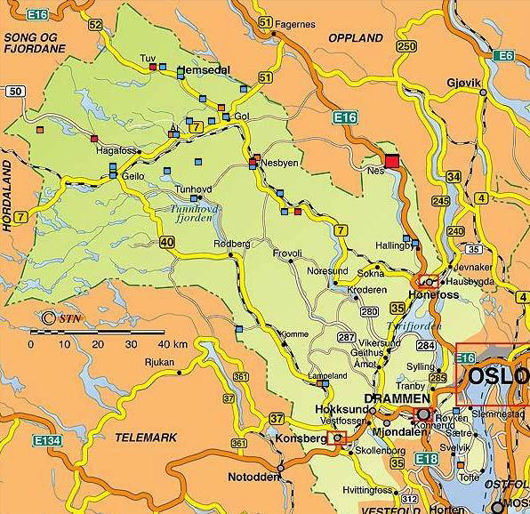 Kongsberg Oslo Map