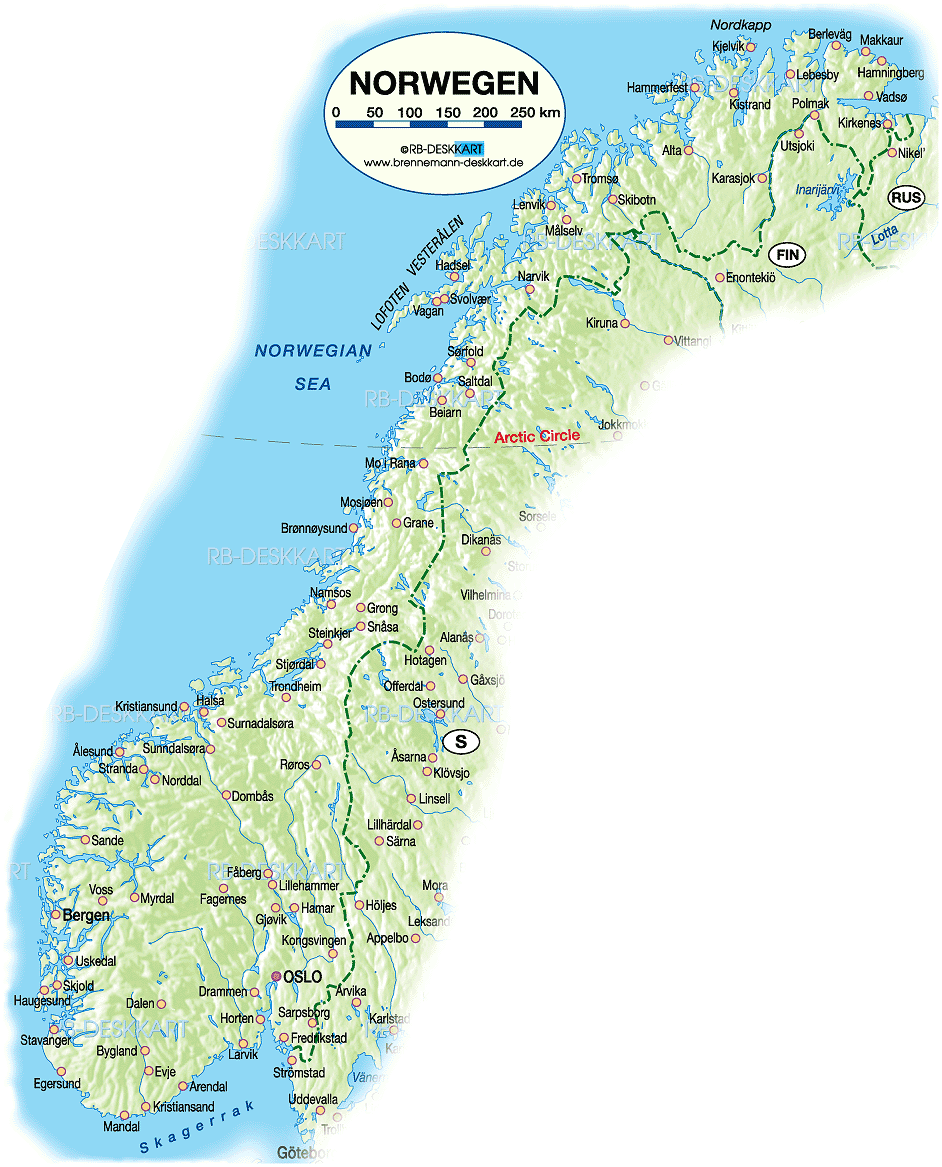 Norway map of Narvik