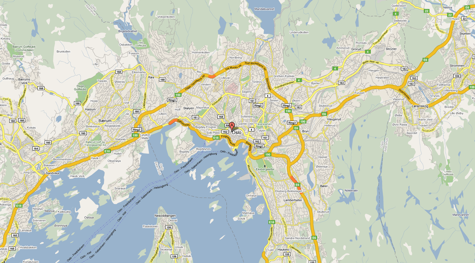oslo city map norway