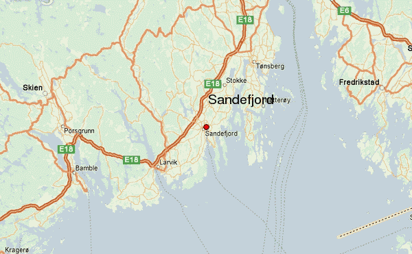 Sandefjord road map