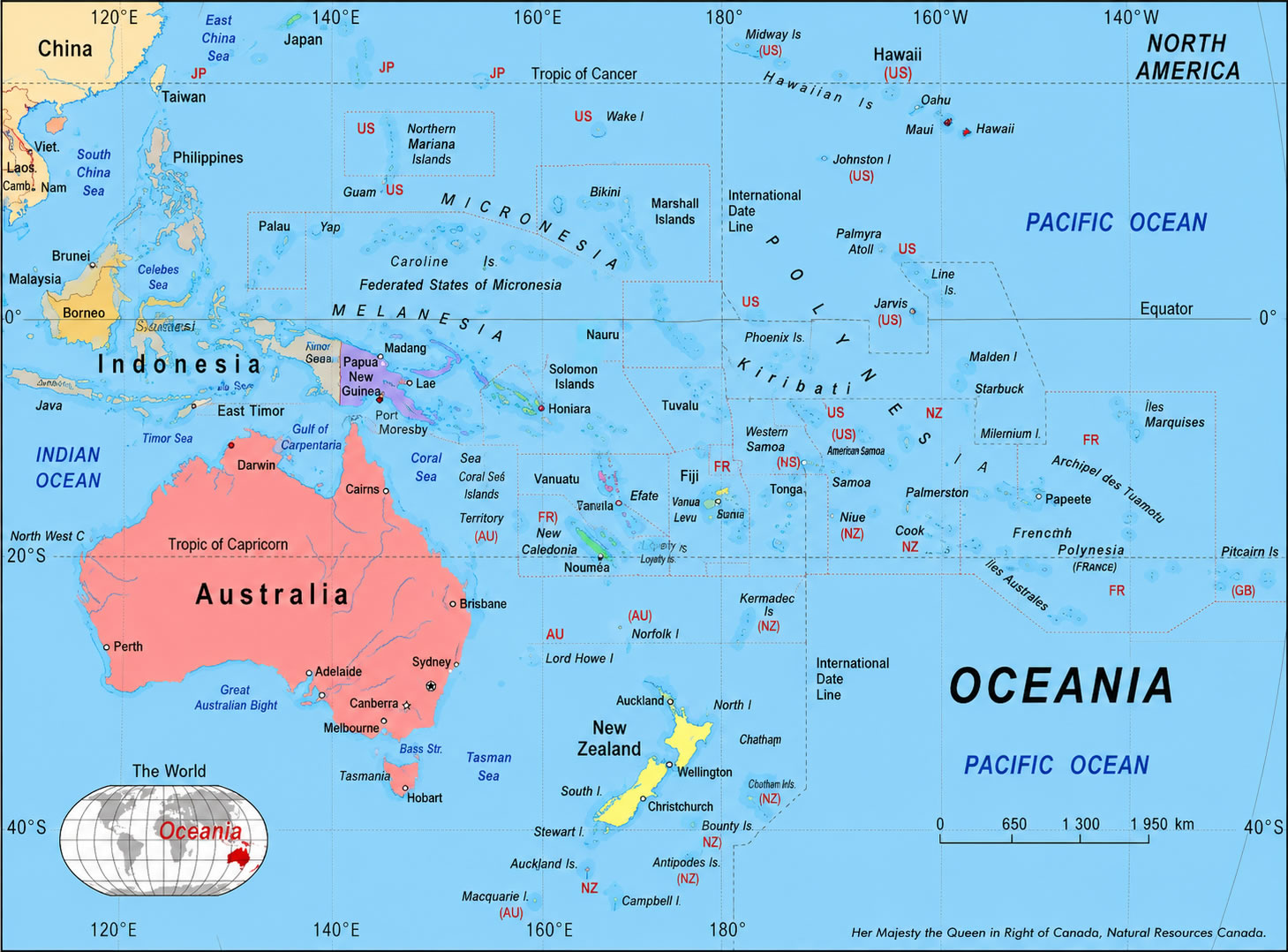 Oceania maps