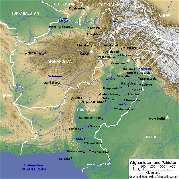 map pakistan