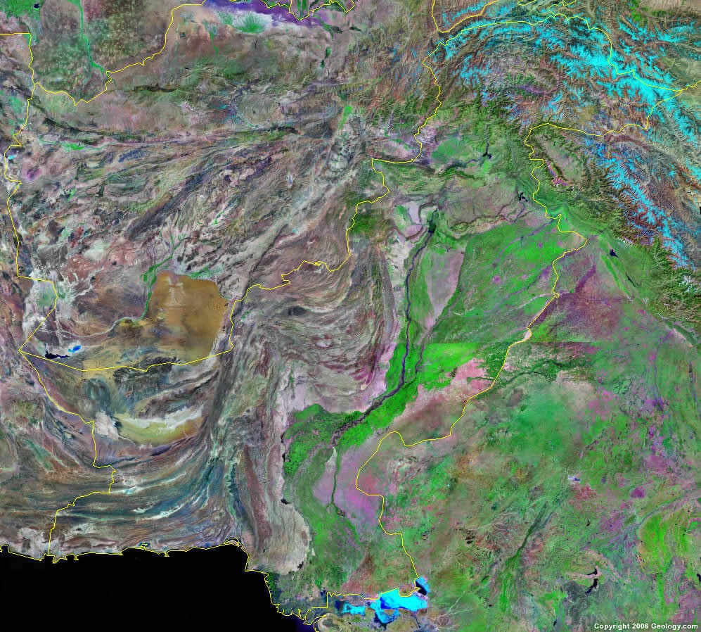 satellite image of pakistan