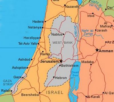 israel palestine political map Hebron
