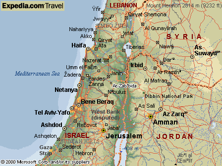 Jenin travel map palestine