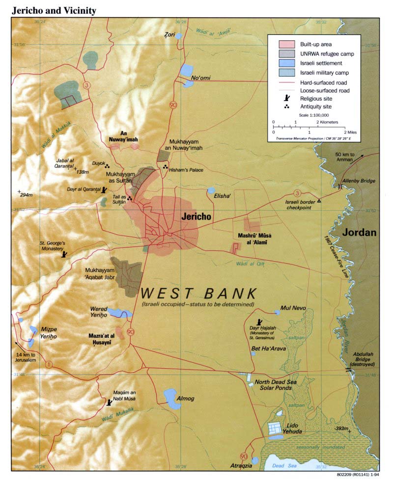 jericho west bank map
