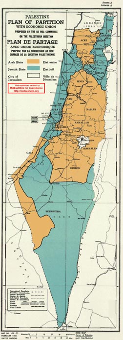 palestine partition map 1947 Kudus