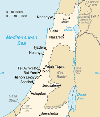 palestine Nablus map