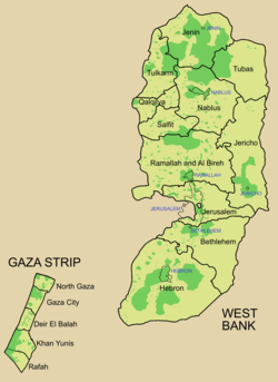 west bank Nablus map