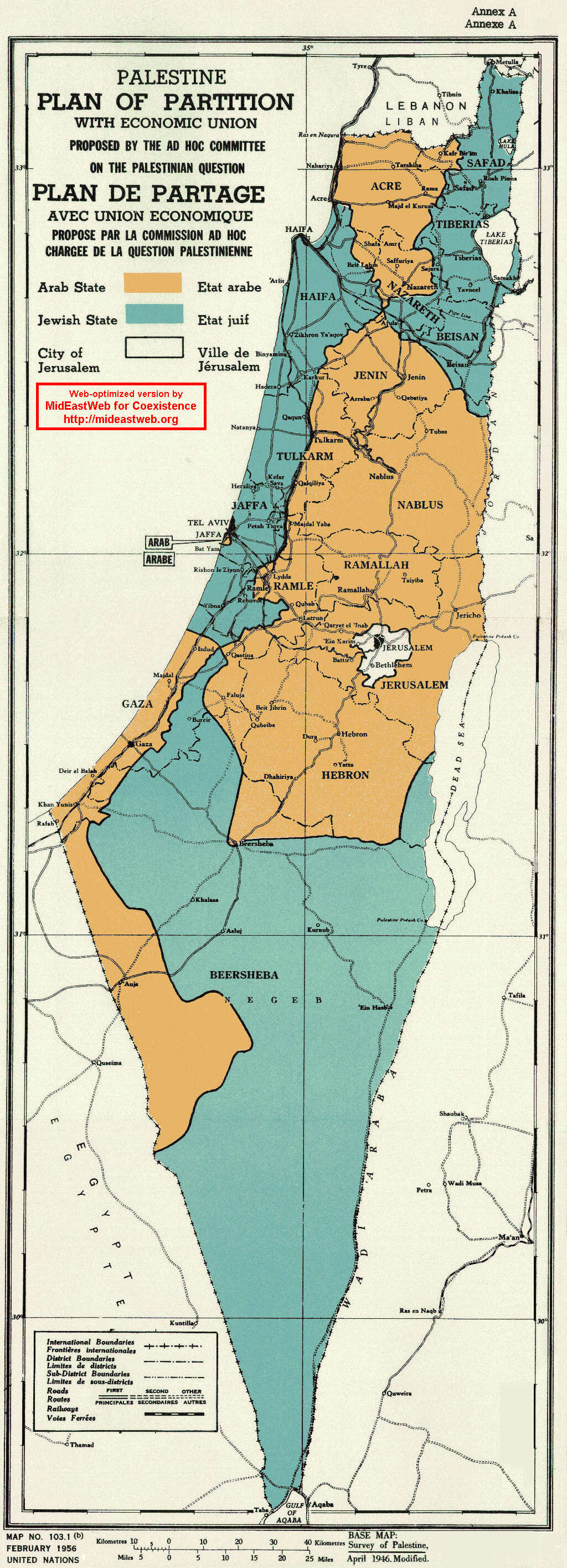 palestine partition map 1947