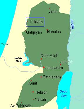 tulkarm palestine map