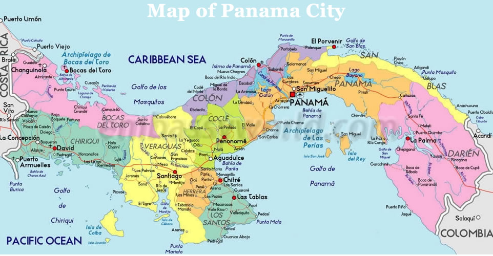 map of panama city