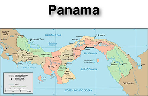 Panama Physical Map