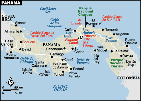 Panama City Area Map