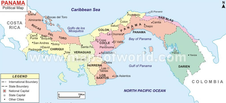 panama political map