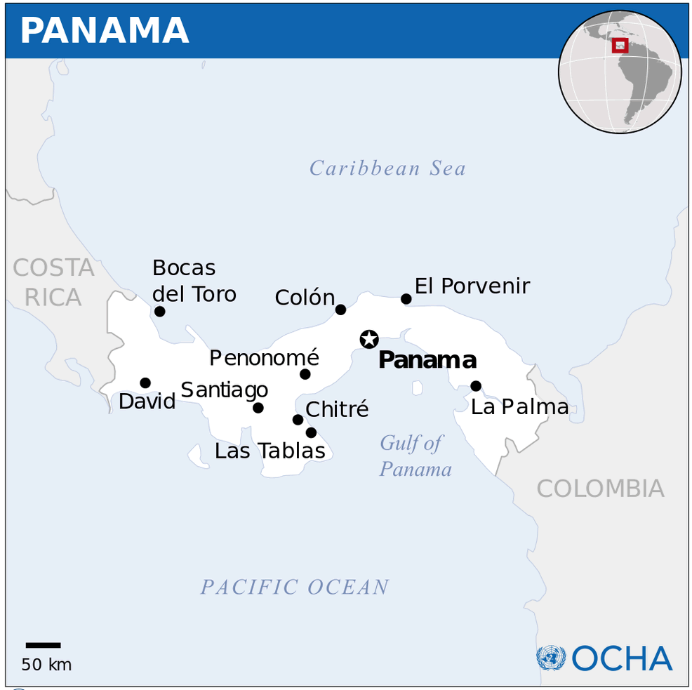 panama location map