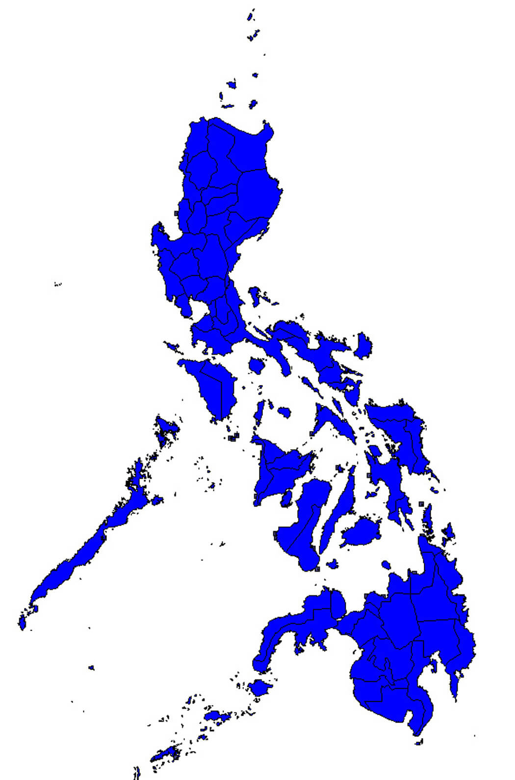 blank philippines map