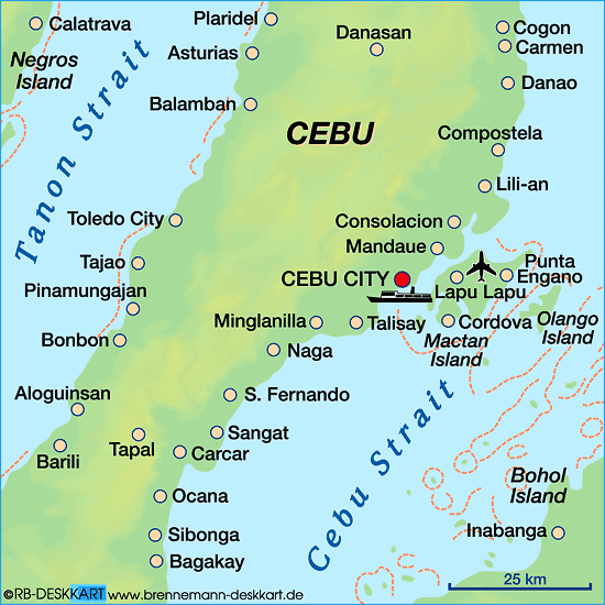 cebu physical map