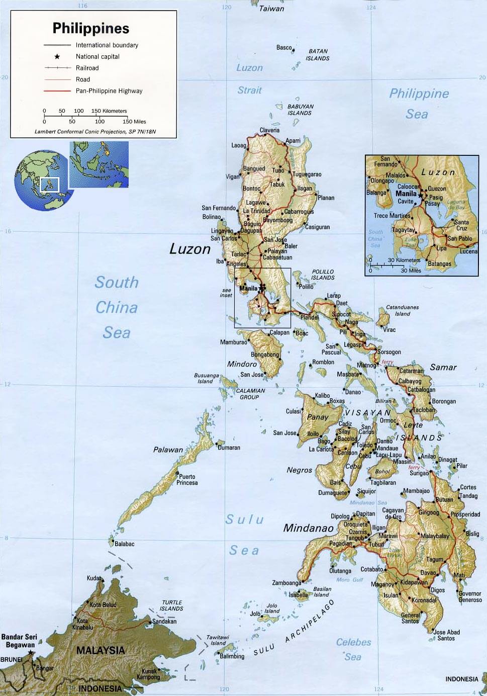 physical map of philippines