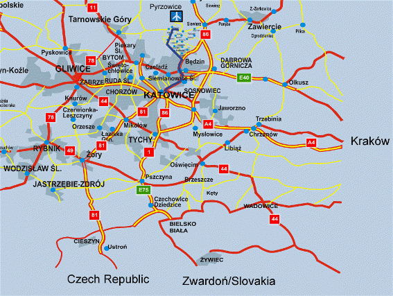 katowice road map