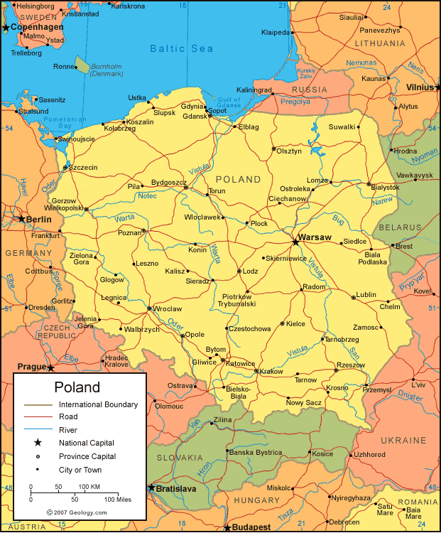 Map of Poland