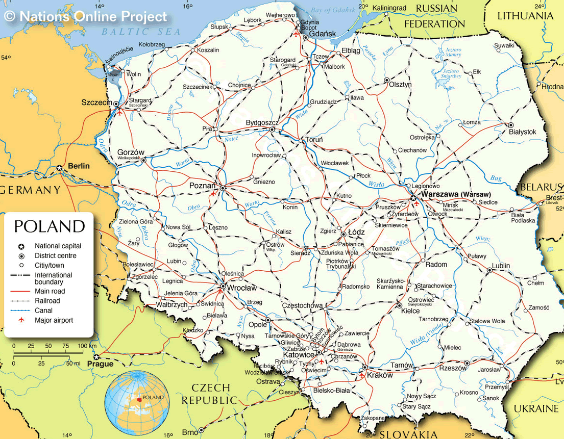 maps of poland