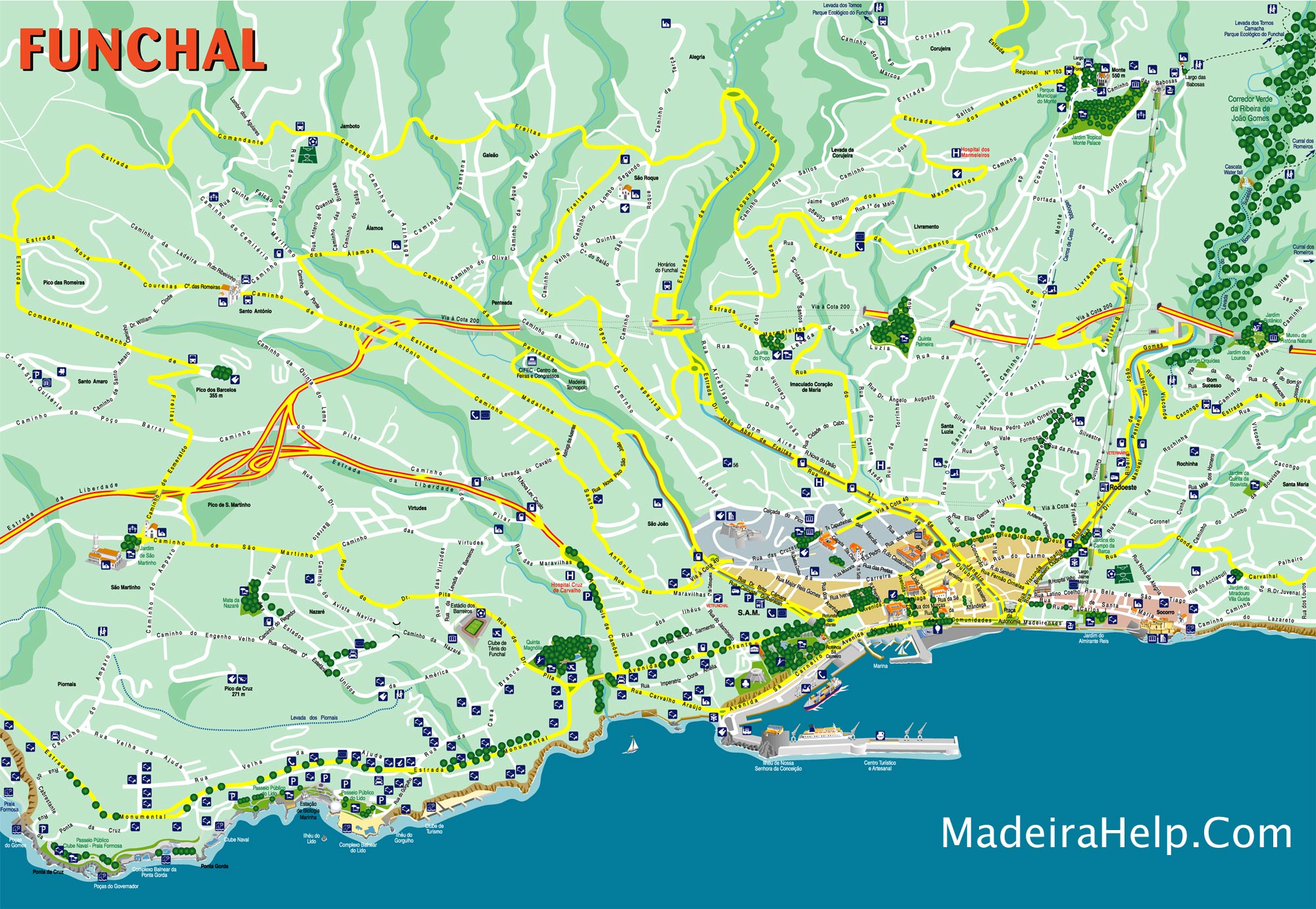 Funchal Madeira Map