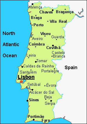 Lisbon Portugal map