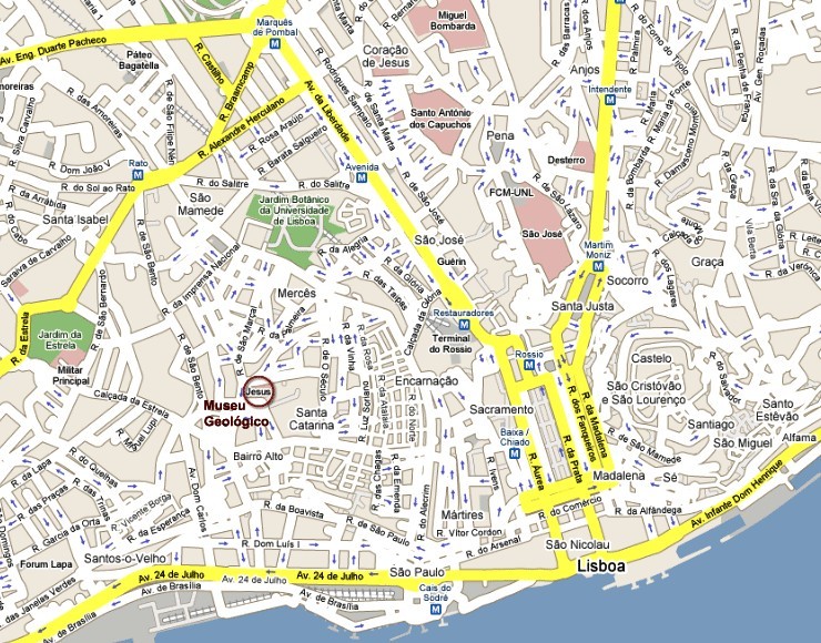 Lisbon street map