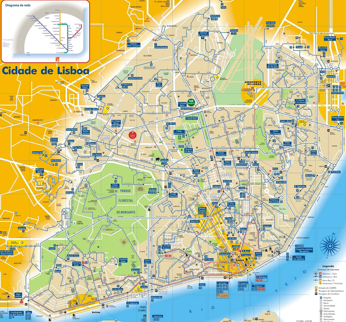 Lisbon city center map