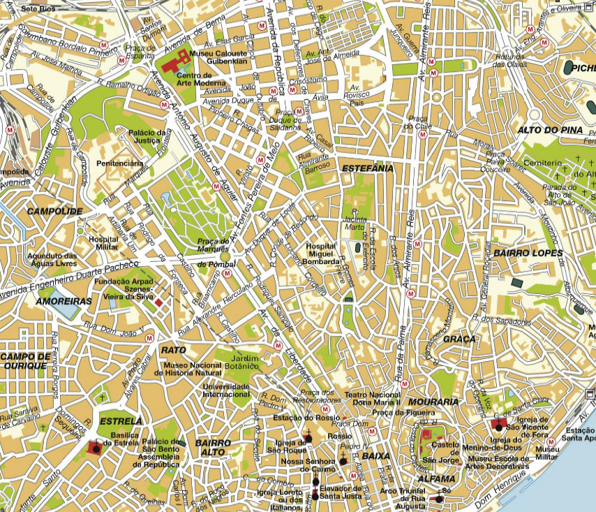 Lisbon downtown map