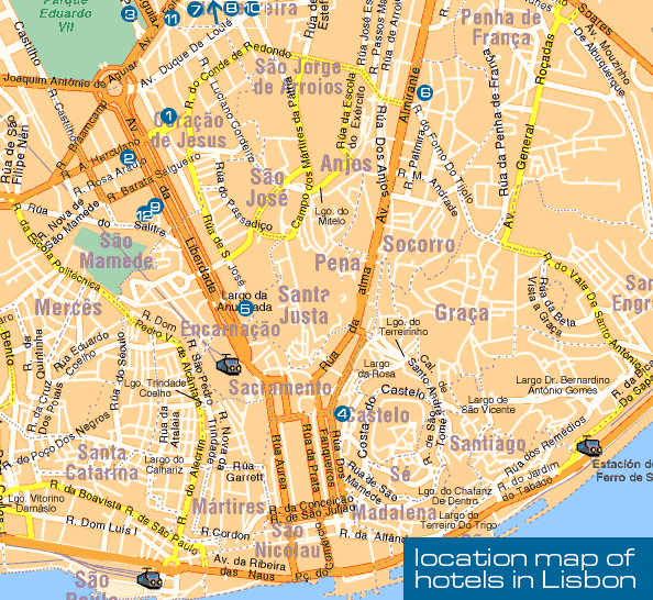 lisbon hotels map