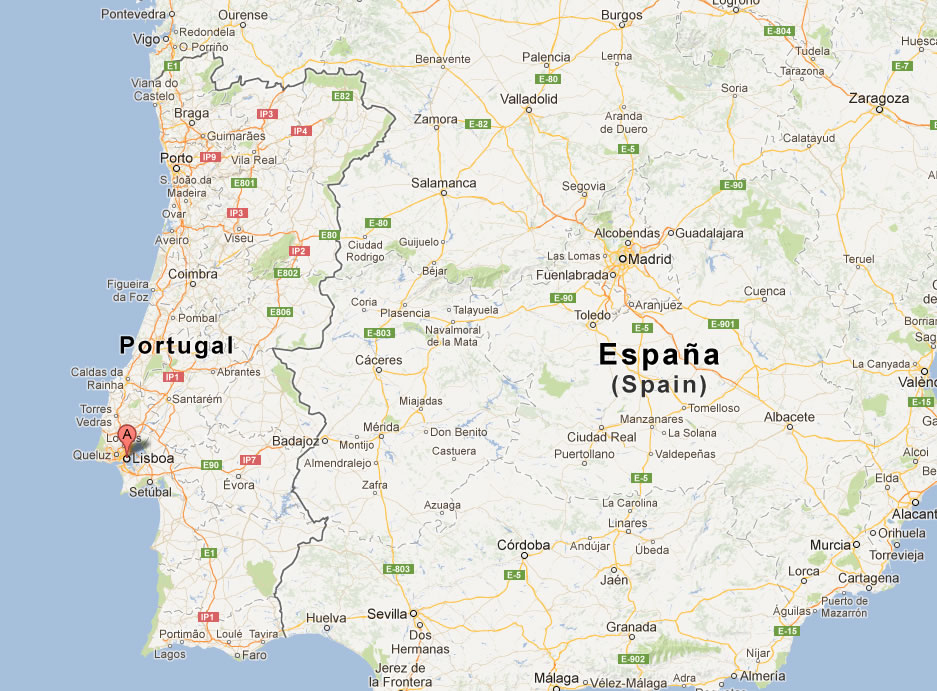 map of Lisbon portugal