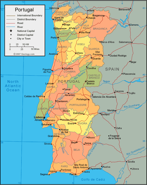 Portugal Maia map