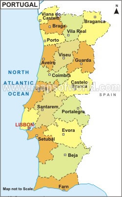 Map of Portugal Provinces