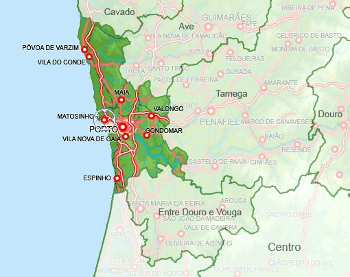 Matosinhos map