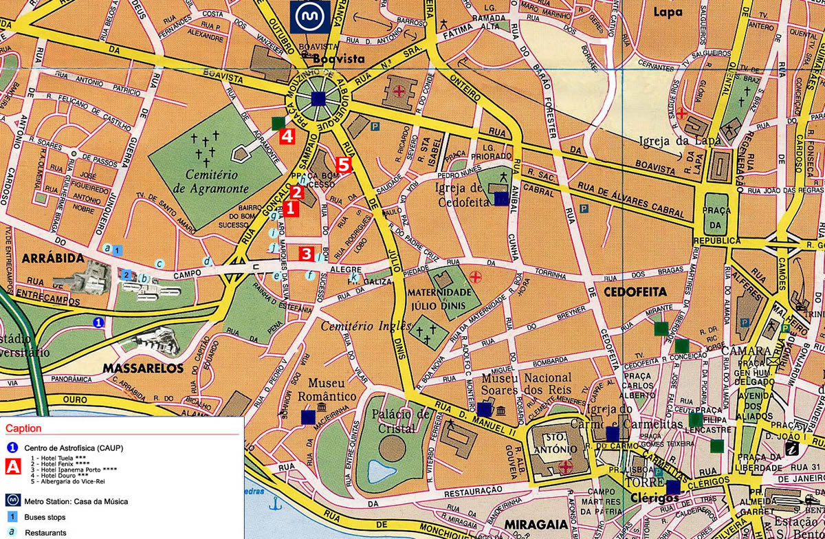 Porto center map