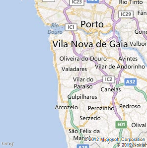 Vila Nova de Gaia map