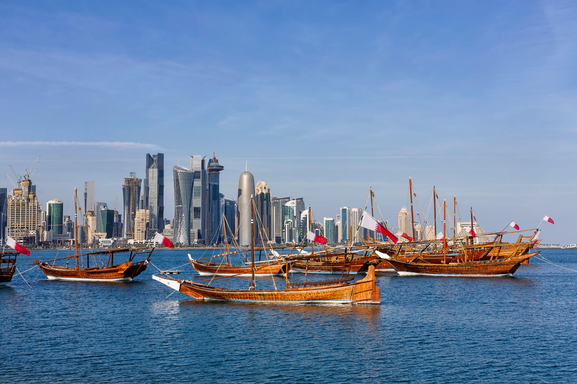 Traditional Arabic Dhow boats, Qatar