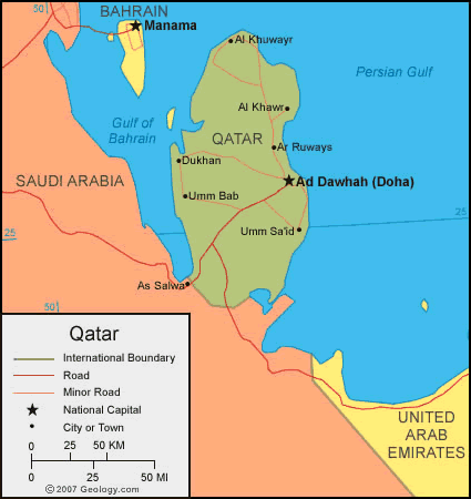 qatar map umm bab