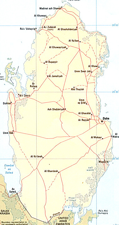 cities map of qatar