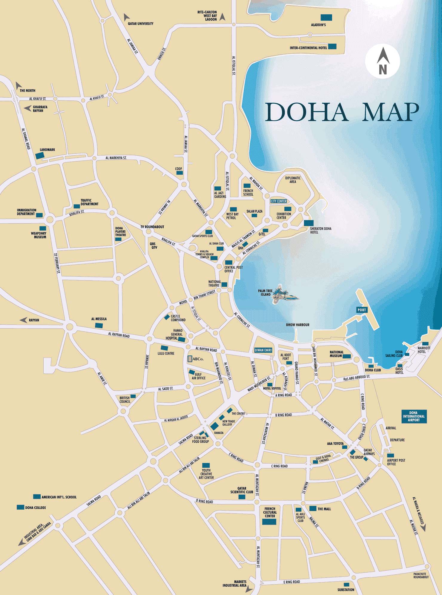 doha city center map