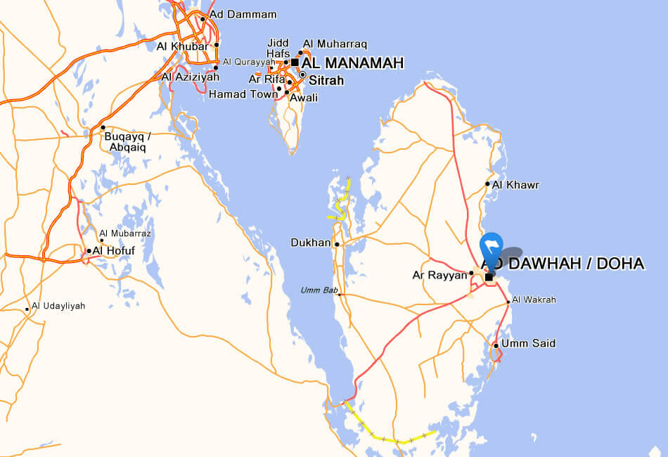 map qatar