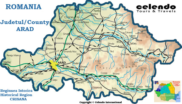 Arad Romania map