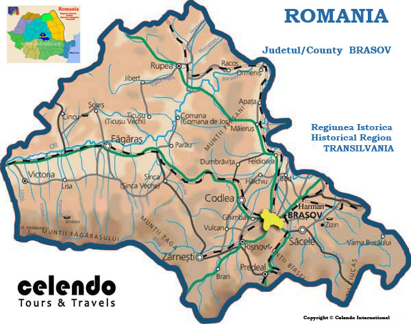 Brasov regional map