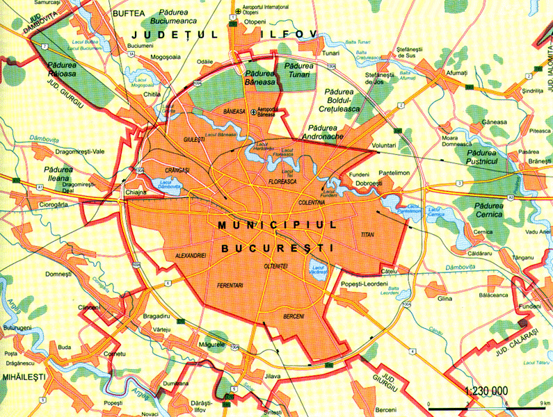 greater Bucharest map